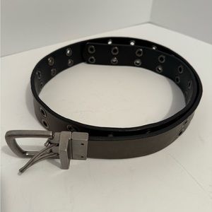 Two Prong Leather Piller Belt Casual/Work Size Xl 42-44 Black